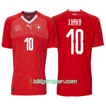 Billige Fotballdrakter Sveits Xhaka 10 VM 2018 Hjemmedraktsett